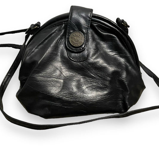 Monique Hunters Run Handbags Faux Leather Cross Body Bag Women's Black Retro