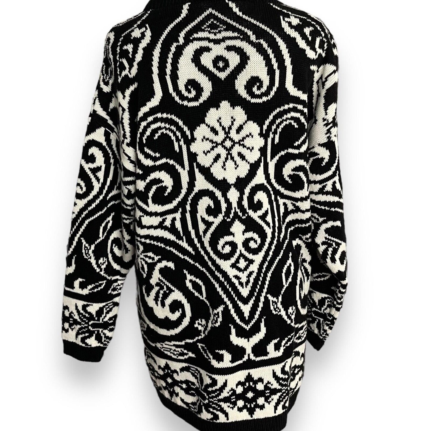 Trimmings Oversized Sweater Women's Medium Multicolor Mock Neck Cosby Vintage