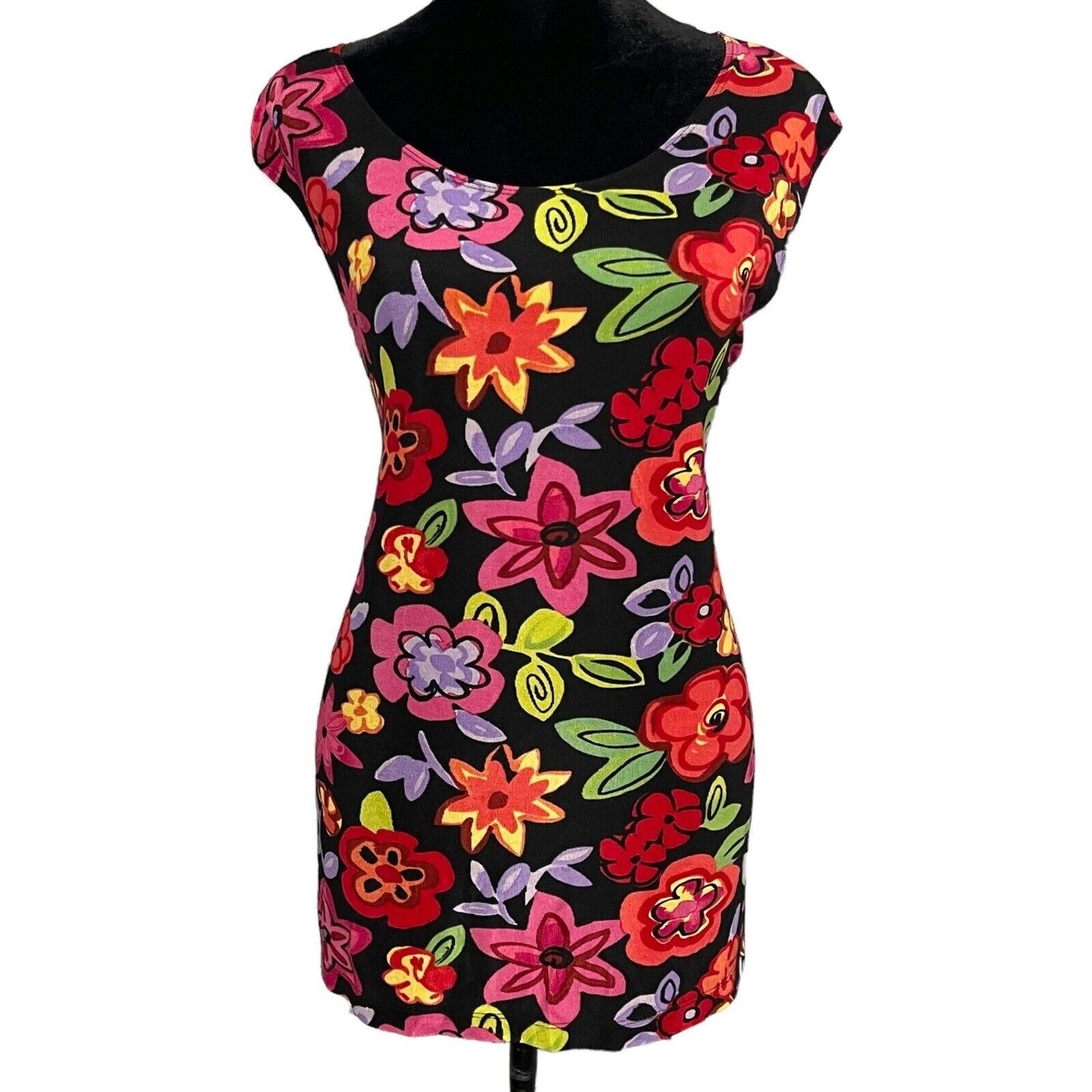 Choices Women's Multicolored Blouse Plus Size 3X Floral Print Stretch Sleeveless