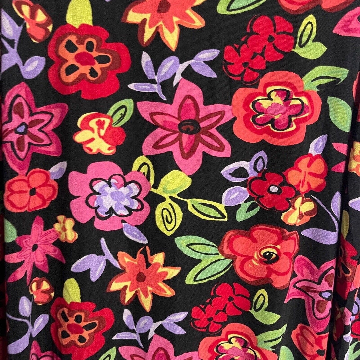 Choices Women's Multicolored Blouse Plus Size 3X Floral Print Stretch Sleeveless