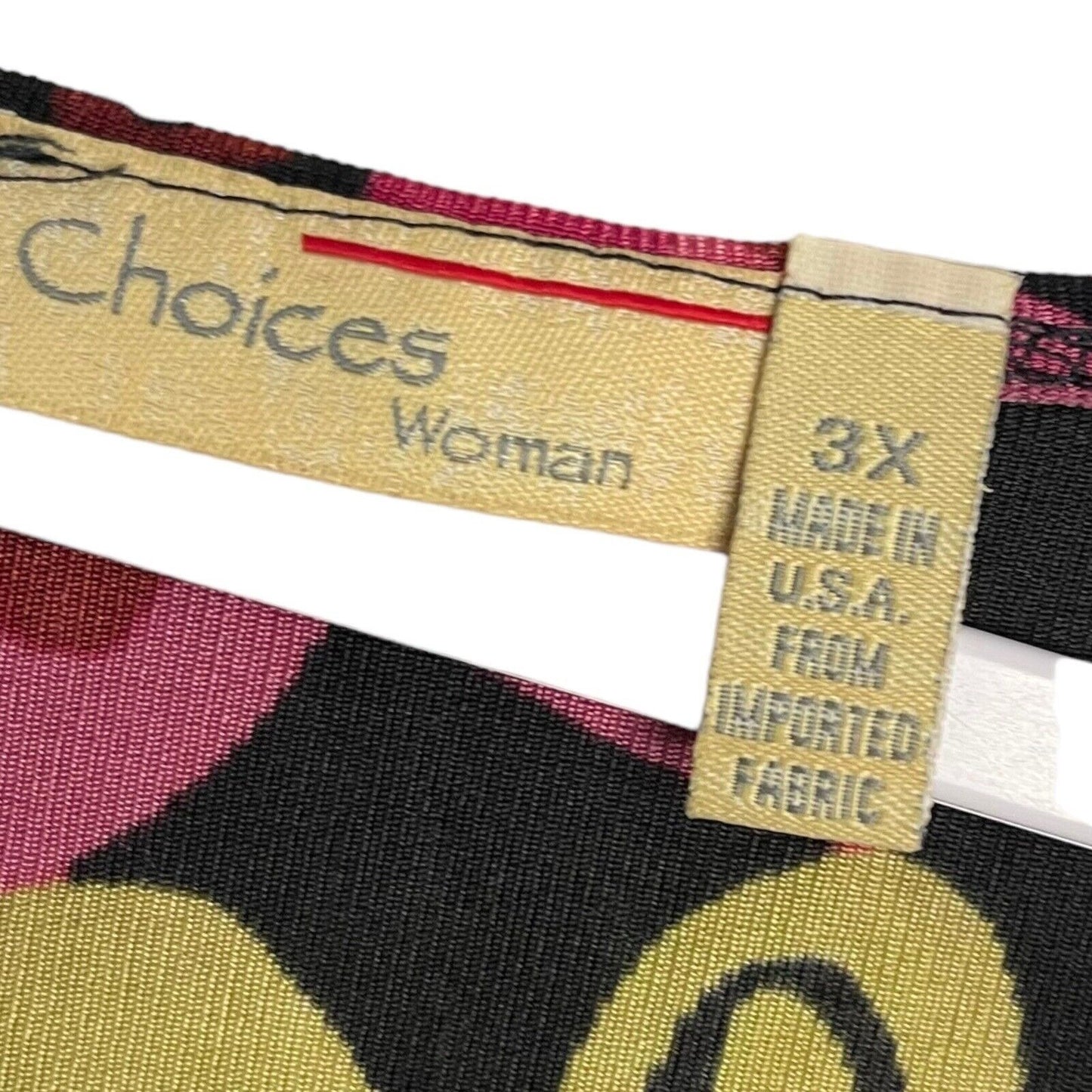 Choices Women's Multicolored Blouse Plus Size 3X Floral Print Stretch Sleeveless