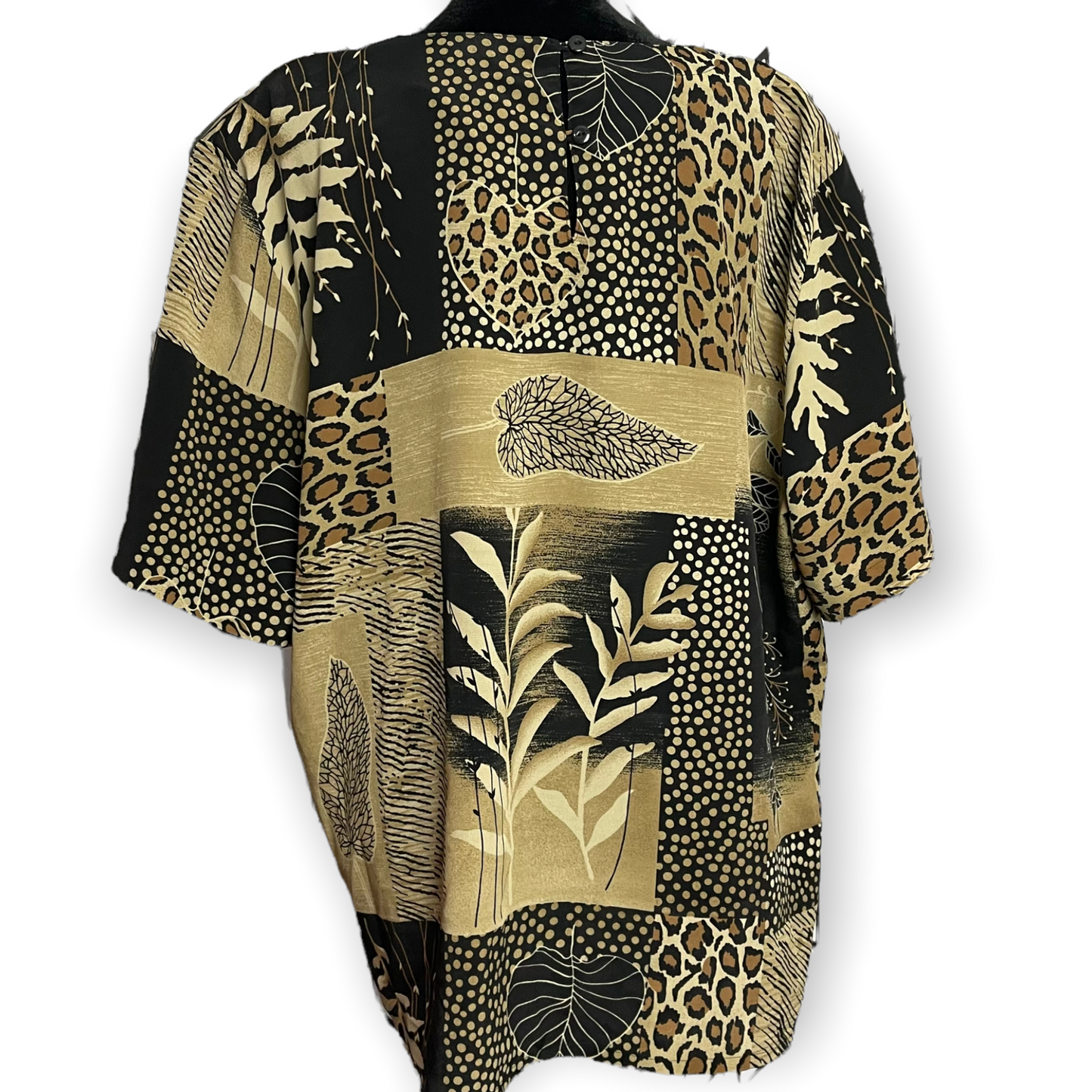 Vintage Modern Essentials Mixed Print Blouse Size XL