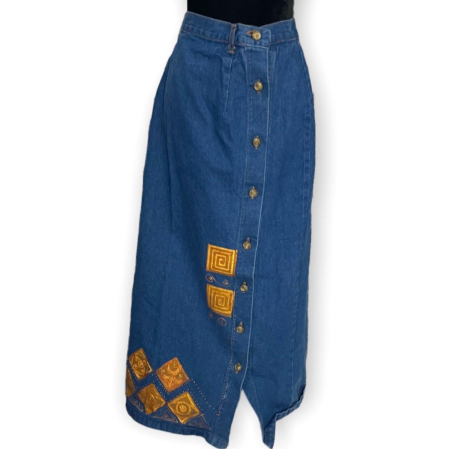 A.C Clothing Two Piece Denim Skirt Set Size 10