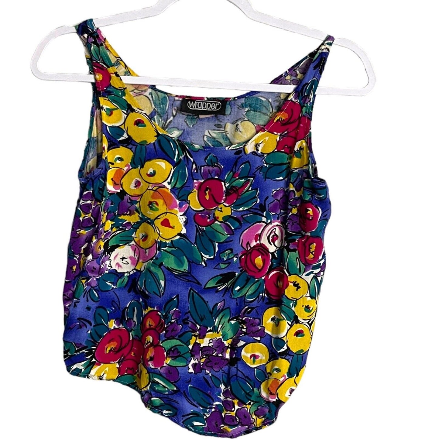 Vintage Wrapper USA Women's Multicolored Sleeveless Cropped Tank Top Y2K Fruit
